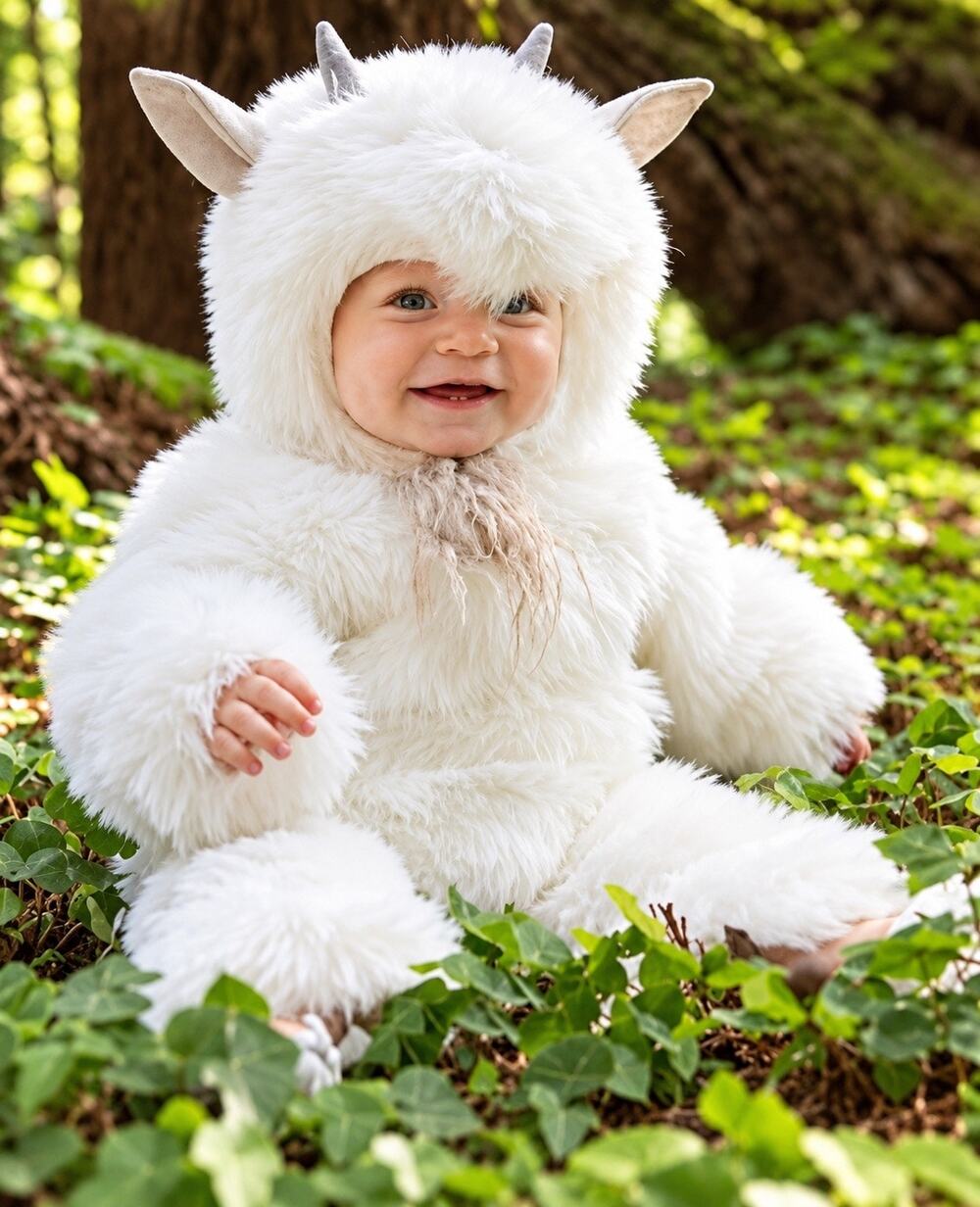 Pottery Barn Kids Baby Woodland Goat Halloween Costume 6-12 Months